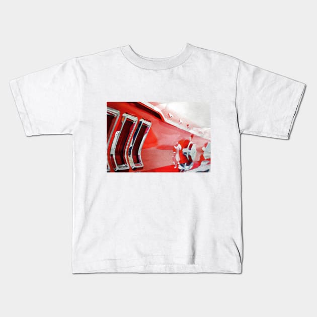 Vintage american muscle car in watercolor Kids T-Shirt by thelazypigeon